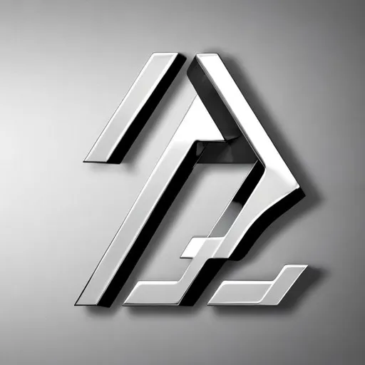 Prompt: A chrome geometric logo for a car company named "Arch"