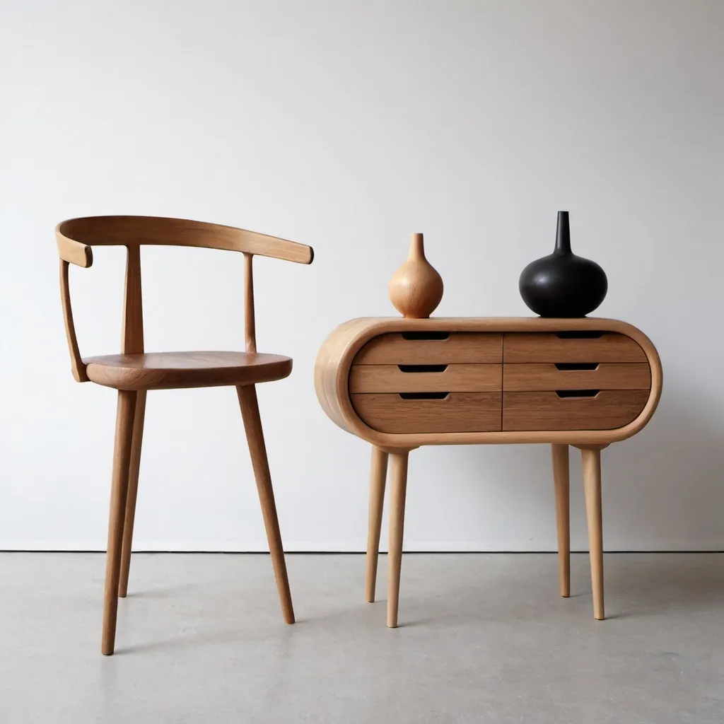 Prompt: artsy scandinavian furnitures