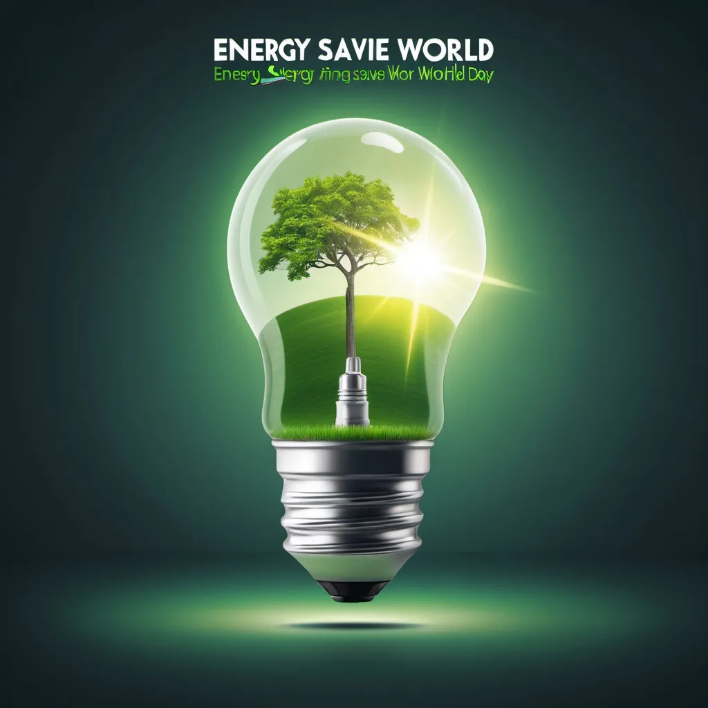 Prompt: create an image for the energy saving world day