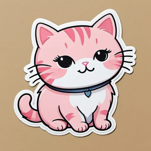 Prompt: PINK CAT CUTE