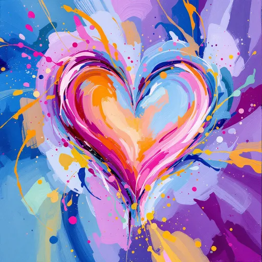 Prompt: non representational art about falling in love or having a crush