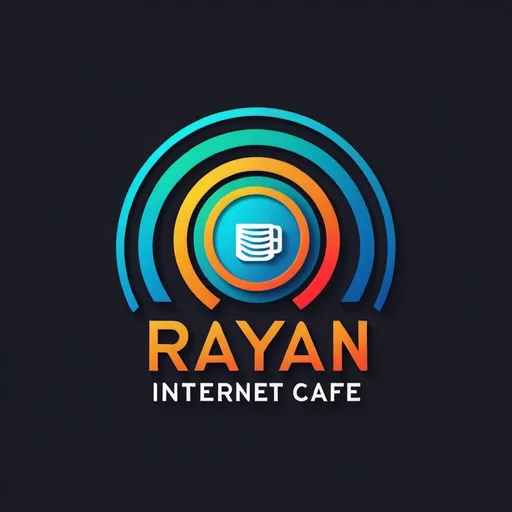 Prompt: "Logo with the title 'Rayan Internet Cafe'"