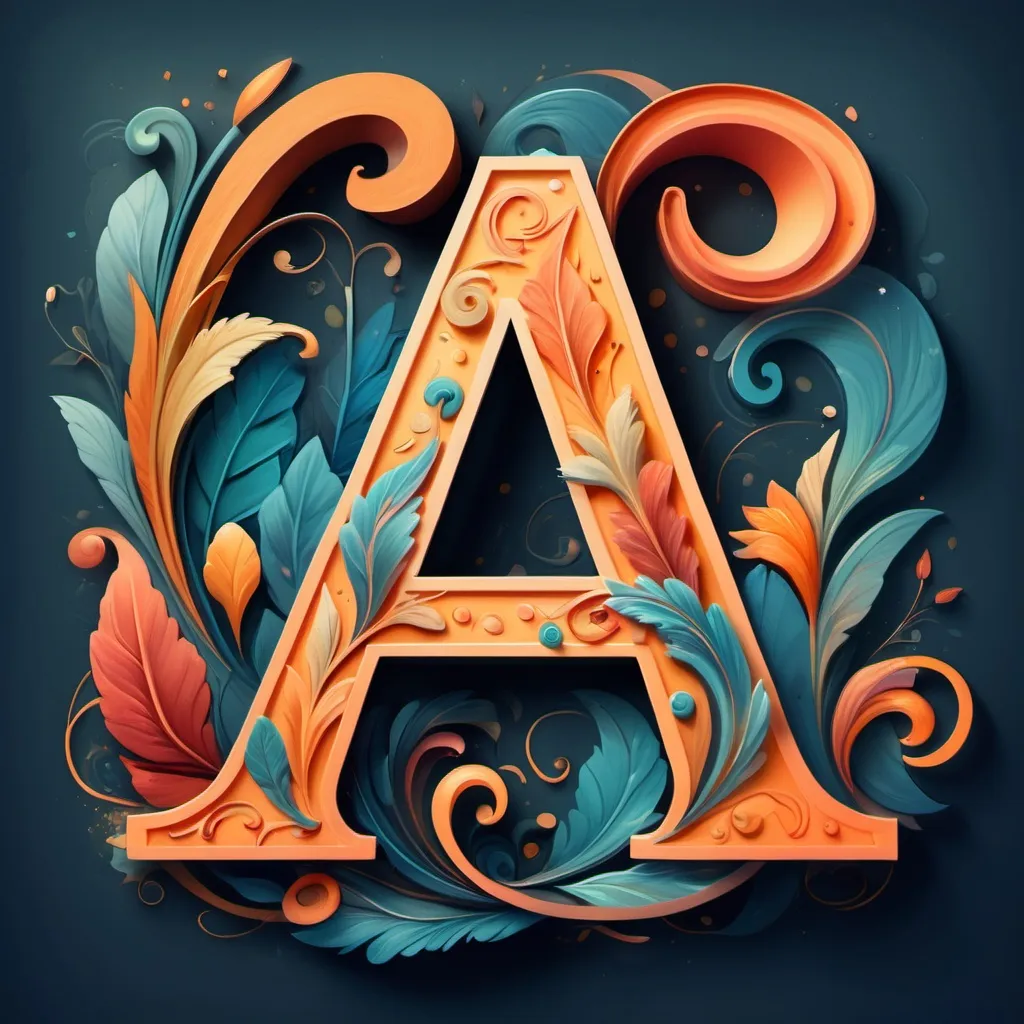 Prompt: A letter A that has an artistic background