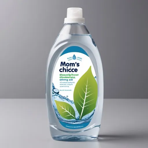 Prompt: “Create a label for a dishwasher rinse aid bottle. The brand name is called mom’s choice. The product is 100% natural, eco-friendly, and made from plant-based derived ingredients. The design should be modern and clean, with an emphasis on sustainability and environmental friendliness. Use green and blue colors to represent nature and water. Include the following text: ‘100% Natural’, ‘Eco-Friendly’, ‘Plant-Based Ingredients’, and ‘Dishwasher Rinse Aid’. The label should also have space for a brand name, a short tagline, and some small icons representing eco-friendliness (like a leaf, water droplet, or recycling symbol). Additionally, include a message or visual element that conveys that dishes and glassware are left sparkling clean. Ensure the design is visually appealing and professional.”
