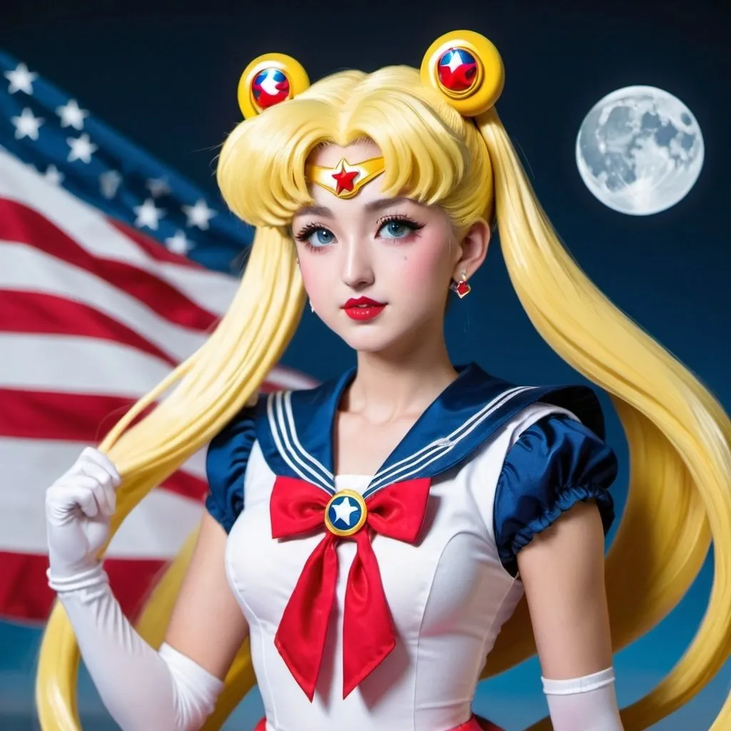 Prompt: American sailor moon
