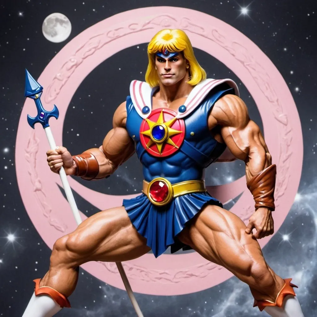 Prompt: He-man as Sailor Moon

