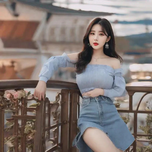 Prompt: Masterpiece, eunha, ulzzang, slim thick, big chest, soft visuals, uhd, realistic, 4k, 8k, photoshoot, extremely high definition, perfection, f cup, Calvin klein