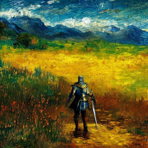 Prompt: Dark souls, impressionism, vang gogh type painting, naturalism, surrealism,  scenic, portrait, realistic, uhd, 4k, 8k, autism, 