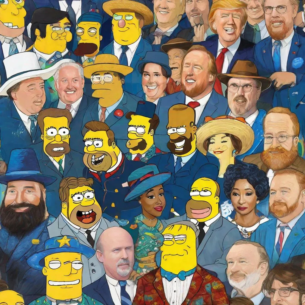 Prompt: eunha, van gogh style painting, spongebob, clowncore, peter griffin, theo von, corecore, shane gillis, louis ck, tucker carlson, joe biden, donald trump, kevin hart