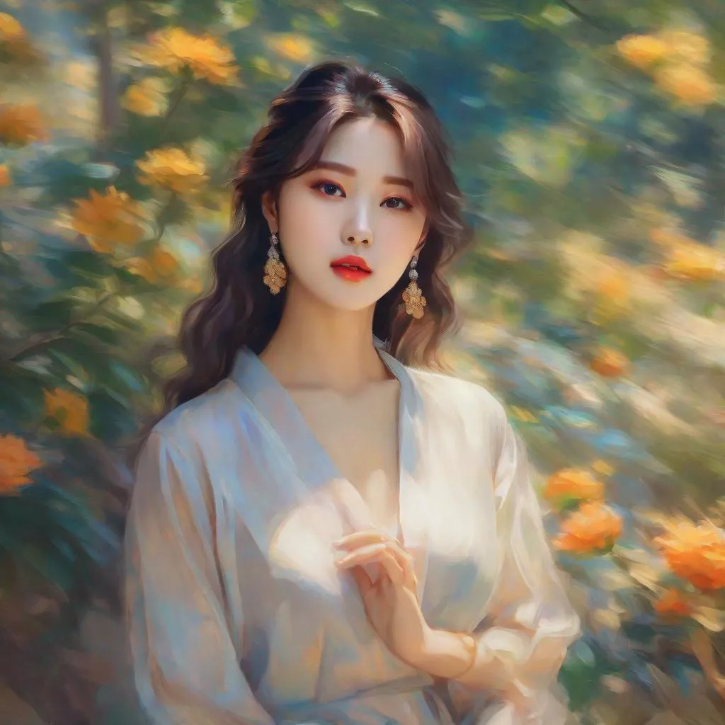 Prompt: Kpop idol, kpop, beautiful korean woman portrait, post-impressionism, impressionism, surrealism, naturalism, uhd, realistic, 4k, 8k