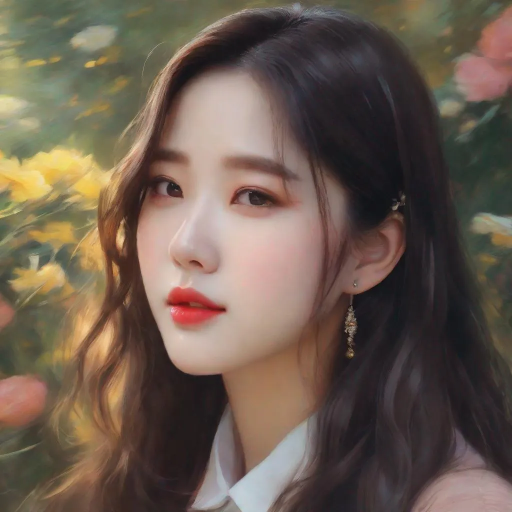 Prompt: Wonyoung, portrait, post-impressionism, impressionism, surrealism, naturalism, uhd, realistic, 4k, 8k