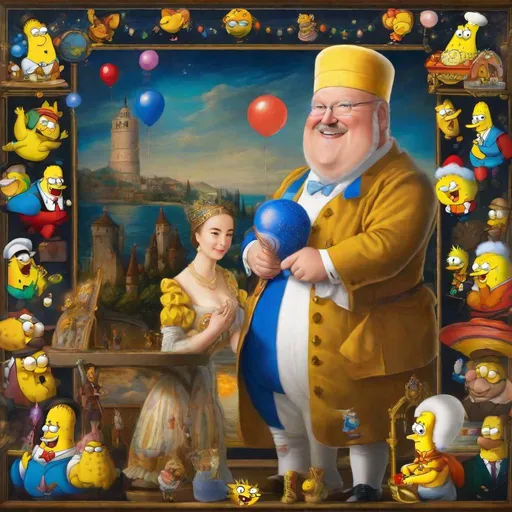 Prompt: eunha, leonardo da vinci style painting, spongebob, clowncore, peter griffin, theo von, corecore, shane gillis, louis ck, tucker carlson, joe biden, kevin hart