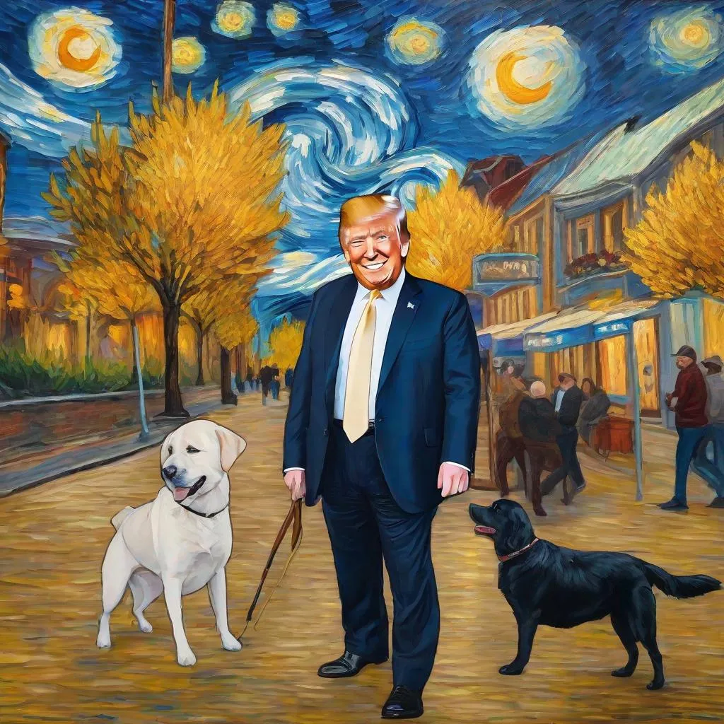 Prompt: eunha, van gogh style painting, peter griffin, theo von, corecore, shane gillis, louis ck, tucker carlson, joe biden, donald trump, kevin hart