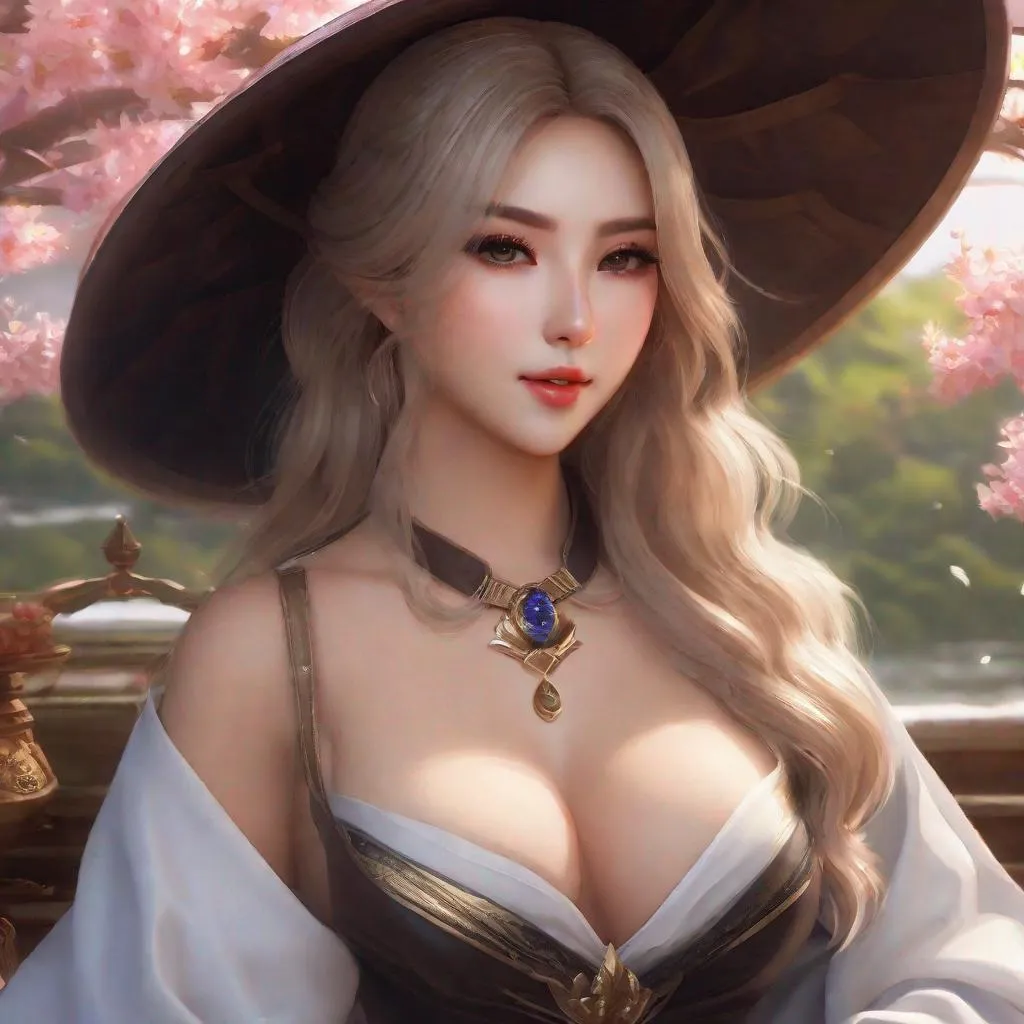 Prompt: Aespa Karina type face, big chest, scenic, portrait, realistic