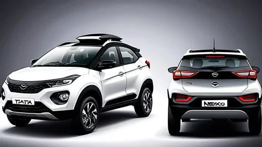 Prompt: Indian black and white combo car with bonnet design of Tata nexon and roof should be like harrier car and back of car should be like Tata Altroz 