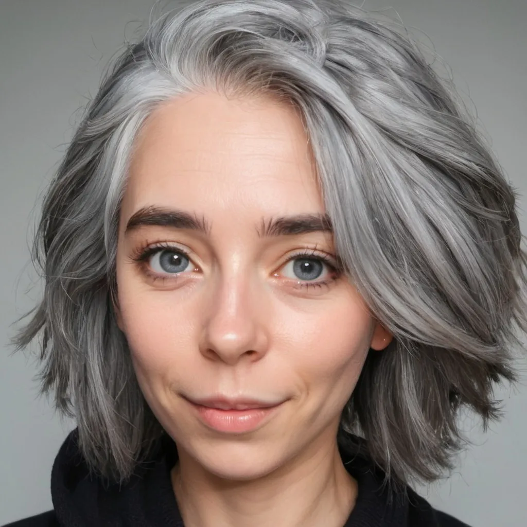 Prompt: Gray hair
