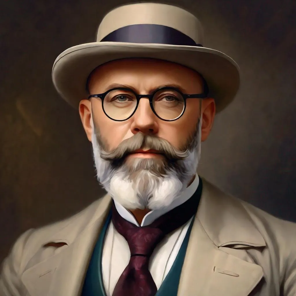 Prompt: Portrait of biologist Robert Koch, 4k, ultra high quality, in the style of, Greg rutkowski, art, digital painting