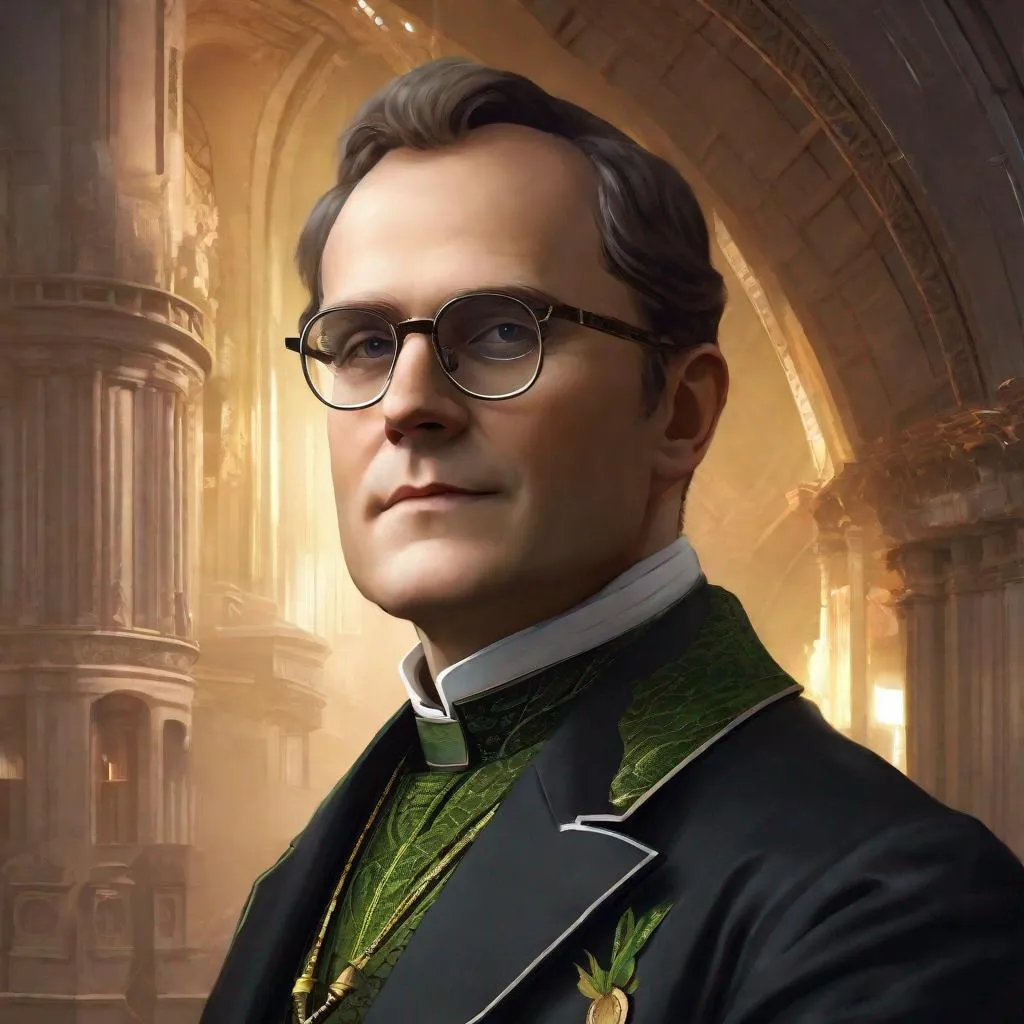 Prompt: Portrait of the biologist Gregor Johann Mendel, Sci fi, 4k, ultra high quality, in the style of, Greg rutkowski, art, digital painting