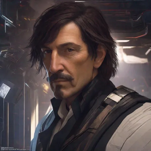 Prompt: Closeup face portrait Portert Rene Descartes cyberpunk, by greg rutkowsky, concept art, digital painting