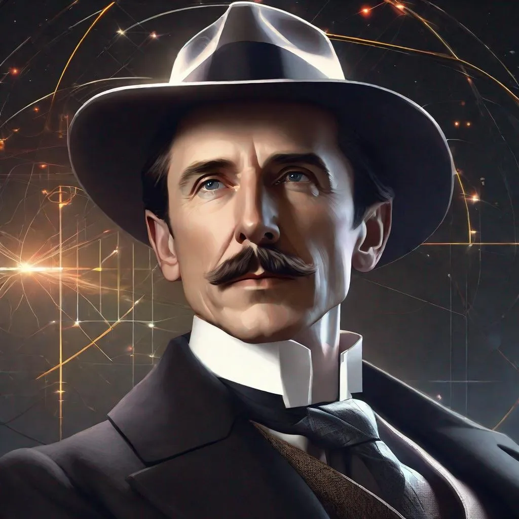 Prompt: Portrait of physicist Nicolo Tesla, Sci fi, 4k, ultra high quality, in the style of, Greg rutkowski, art, digital painting