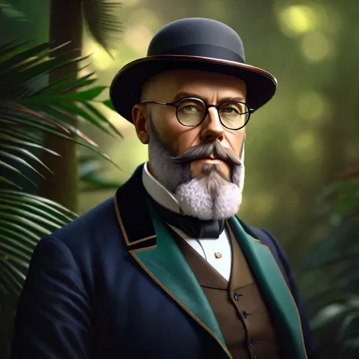 Prompt: Portrait of biologist Robert Koch, 4k, ultra high quality, in the style of, Greg rutkowski, art, digital painting