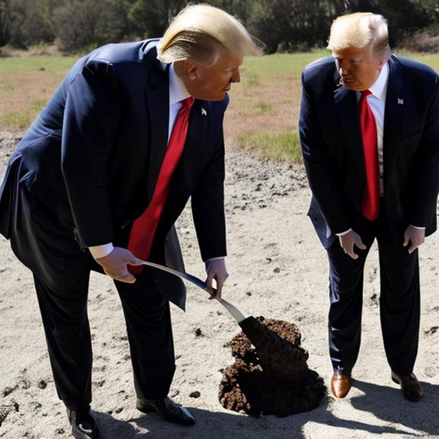 Prompt: Trump eating shit (human feces)