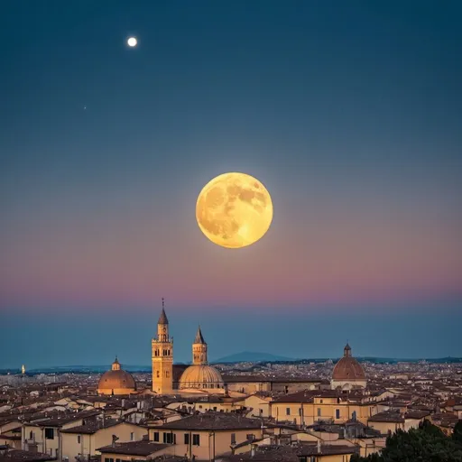 Prompt: Ma la vera magia doveva ancora arrivare. Con il calar del sole e l'inizio della notte, quando la luna sorgeva nel cielo notturno, accadde qualcosa di straordinario. Un'aura di luce dorata avvolse la città, mentre il cielo si tingeva di colori iridescenti.
