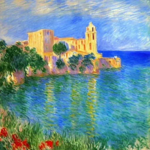 Prompt: paint Mallorca in Spain inspired by monet the artist
 




