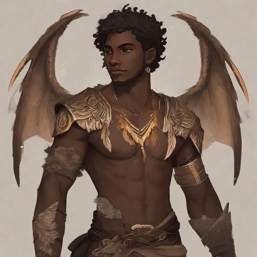 Prompt: a tiny light brown skin younger male, {{{{{no facial hair}}}}}, Pixie race, tattered soot covered Vantablack moth wings on back, featuring an aberrant dragonmark scar on his shoulder. He's styled as an lighter tone earth-themed Rune Knight Barbarian, wielding druid like gargantuan tree trunk three times his size, with a build like Miles Morales, in a fantasy forest background, The art can be a sketch, drawing, or illustration.