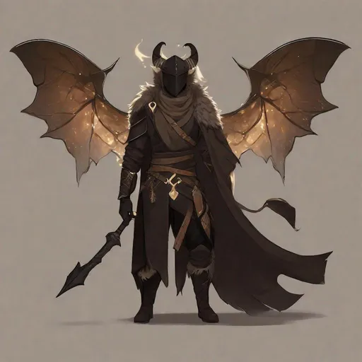 Prompt: a tiny light brown skin younger male, {{{{{no facial hair}}}}}, Pixie race, tattered soot covered Vantablack moth wings on back, featuring an aberrant dragonmark scar across his body. He's styled as an lighter tone earth-themed Rune Knight Barbarian, wielding druid like gargantuan walking stick three times his size, with a build like Grog Strongjaw from critical role but very skinny, in a fantasy forest background, The art can be a sketch, drawing, or illustration.