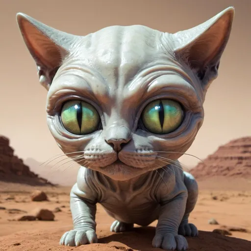 Prompt: alien cat from mars





