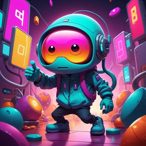 Prompt: Skibidi rizzler playing Among Us with lvl 100 Gyatt, digital illustration, vibrant colors, cartoonish style, intense gameplay, futuristic Among Us setting, detailed characters, lively and bright colors, high energy, dynamic composition, game-themed, fun and playful, professional quality, digital art, vibrant tones, futuristic lighting