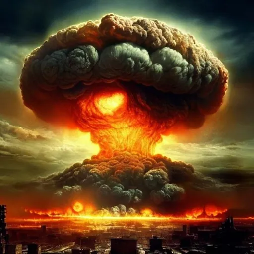 Prompt: a nuclear apocalypse's effect on earth from the damages of World War III 