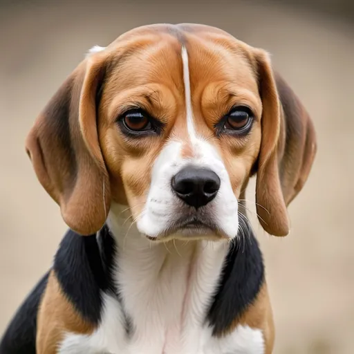 Prompt: male ein bild von einem mittelgroßen beagle der eine relativ lange schnauze hat und einen kleinen Strich exakt auf seinem Naken und er ist ein mänchen