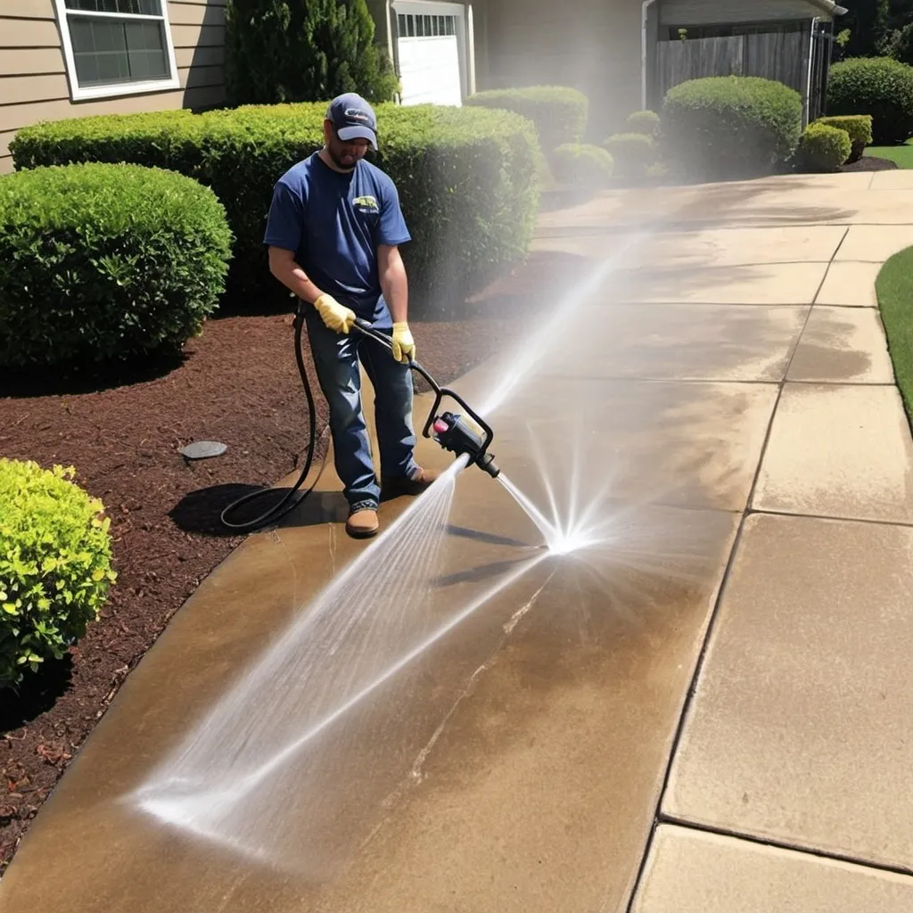 Prompt: power washing business logo