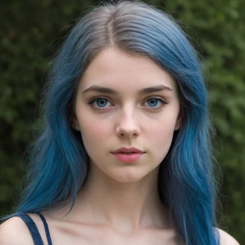 Prompt: A beautiful, alluring and mysterious young woman named sophie blue.