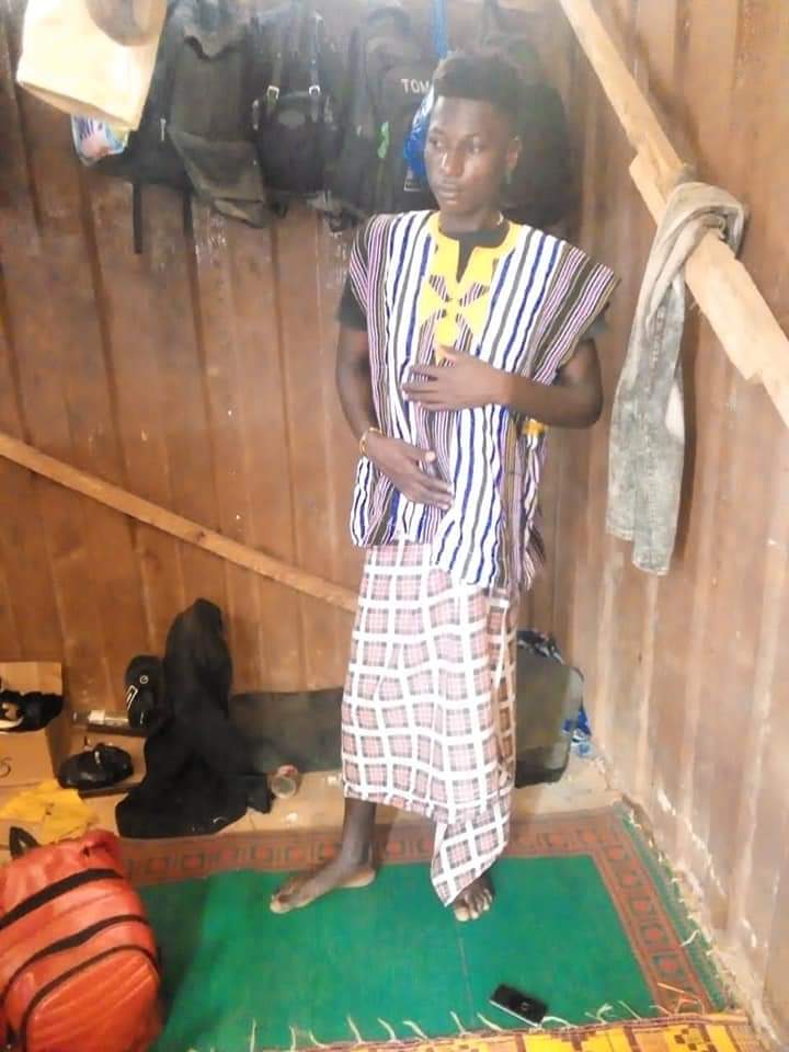 Prompt: ALi Boubacar's dressing Handwoven African Batakari