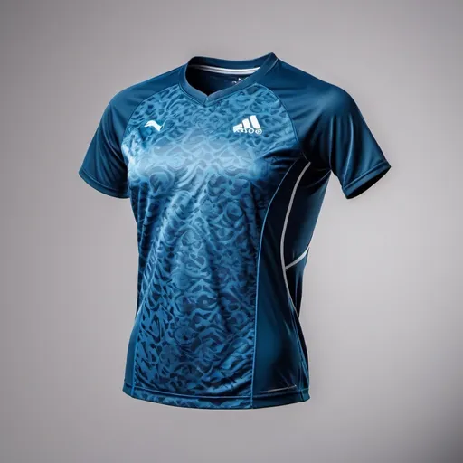 Prompt: (professional product photo of a sports top), (floating midair), intricate fabric details, fashion product catalog style, vibrant studio lighting, HD quality, striking front view, square composition, clean background to accentuate the product, attention to textures and patterns, elegant display, ideal for high-end marketing and promotional materials.