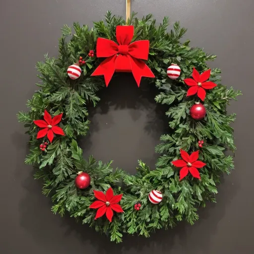 Prompt: Christmas wreath