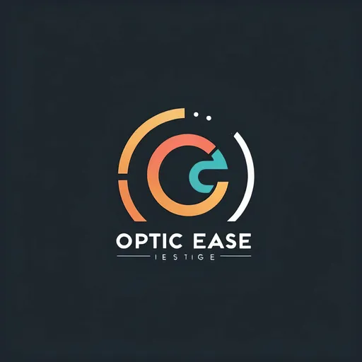 Prompt: Company logo, flat, 2d, clean, simple design, minimal, vintage, cartoon, geometric, letter mark logo of Optic Ease