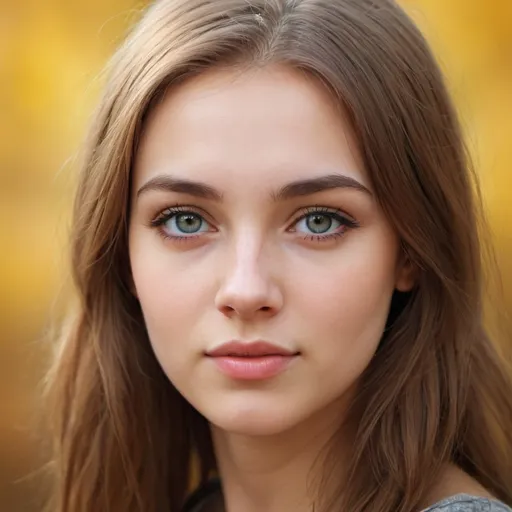 Prompt: Create a potrait of a beautiful young woman from Eastern Europe, realistic, high quality, beautiful features, background, perfect composition, potrait photography 