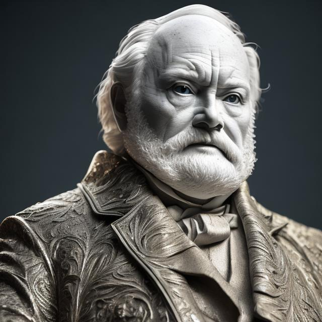 Prompt: Victor Hugo in Paris, 8k, high quality, sharp, transparent, intricate details, highly detailed, close up. Use UHD 8K, Octane 3D HDR and Realistic vision as professional tool for processing the image.