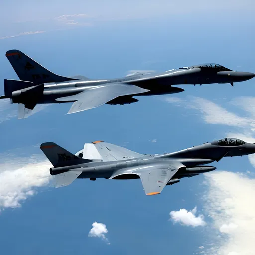 Prompt: B-1 Bombing runs over the Middle East. War coming...