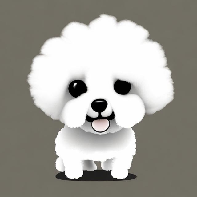 Prompt: a cartoon bichon frise in a minimalist style
