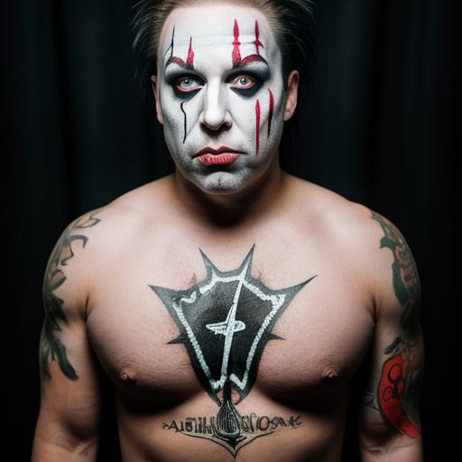 Prompt: Alex Jones with Juggalo makeup