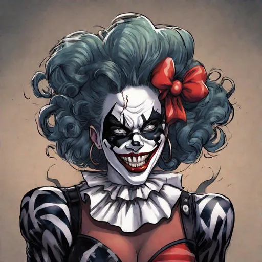 Prompt: Penny The Clown as Venom