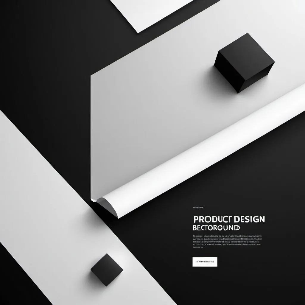 Prompt: a product design-related poster background in black and white