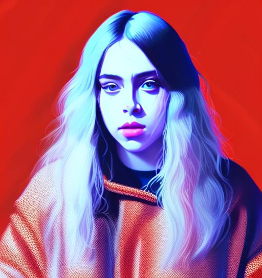 Prompt: Blend Billie eilish with Dhoni