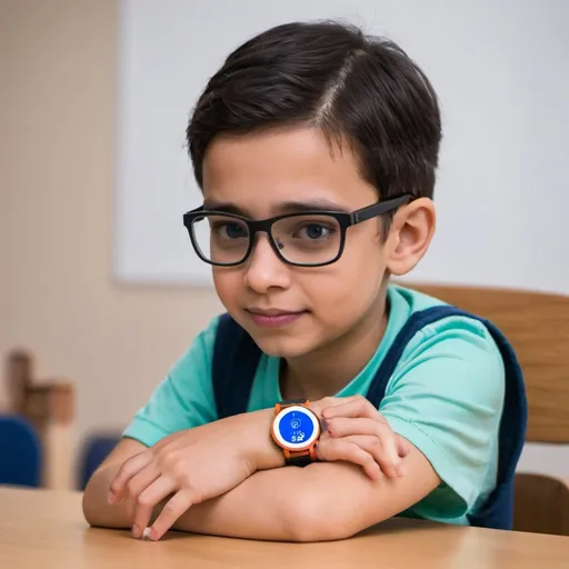 Prompt: Design AI enabled MoodSensing watch for children with disabilities