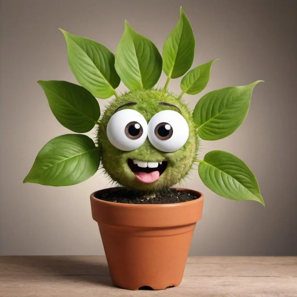 Prompt: Create a picture of a really funny plant